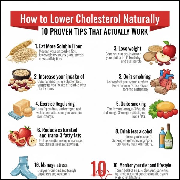 How to Lower Cholesterol Naturally || 10 Proven Tips That Actually Work