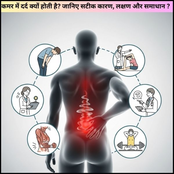 कमर में दर्द क्यों होती है? जानिए सटीक कारण, लक्षण और समाधान ?