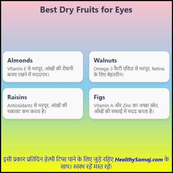 आंखों के लिए कौन सा ड्राई फ्रूट Best है