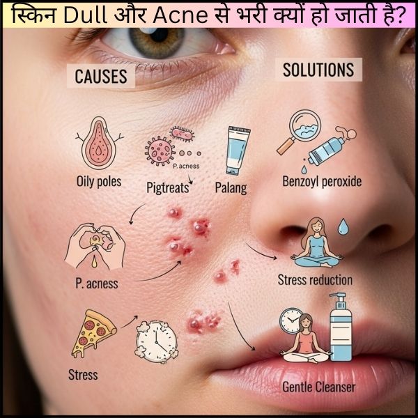 स्किन Dull और Acne से भरी क्यों हो जाती है?